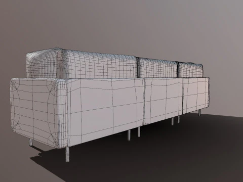 Sofa L shaped 3D Model