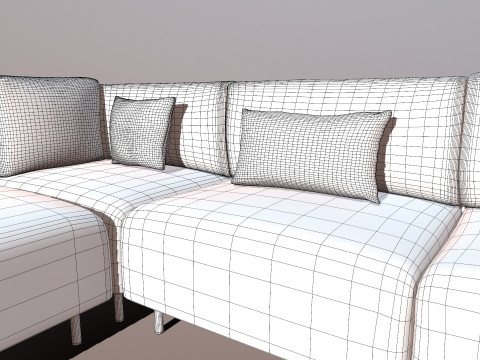 Sofa L shaped 3D Model