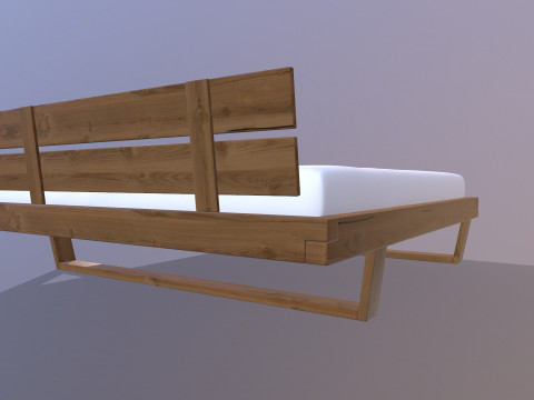 Bed Without Storage Modelo 3D