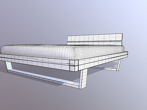Bed Without Storage Modelo 3D