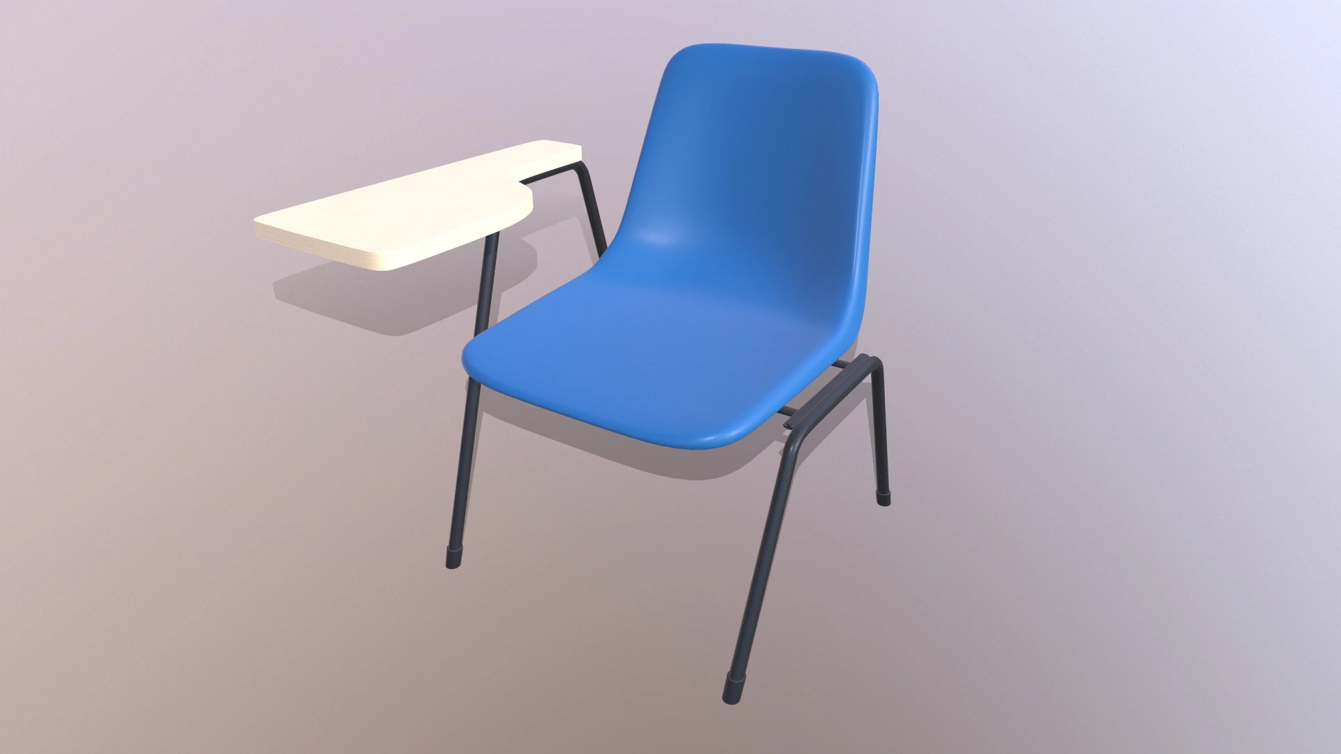 Student Chair 3D Model .c4d .max .obj .3ds .fbx .stl .blend 