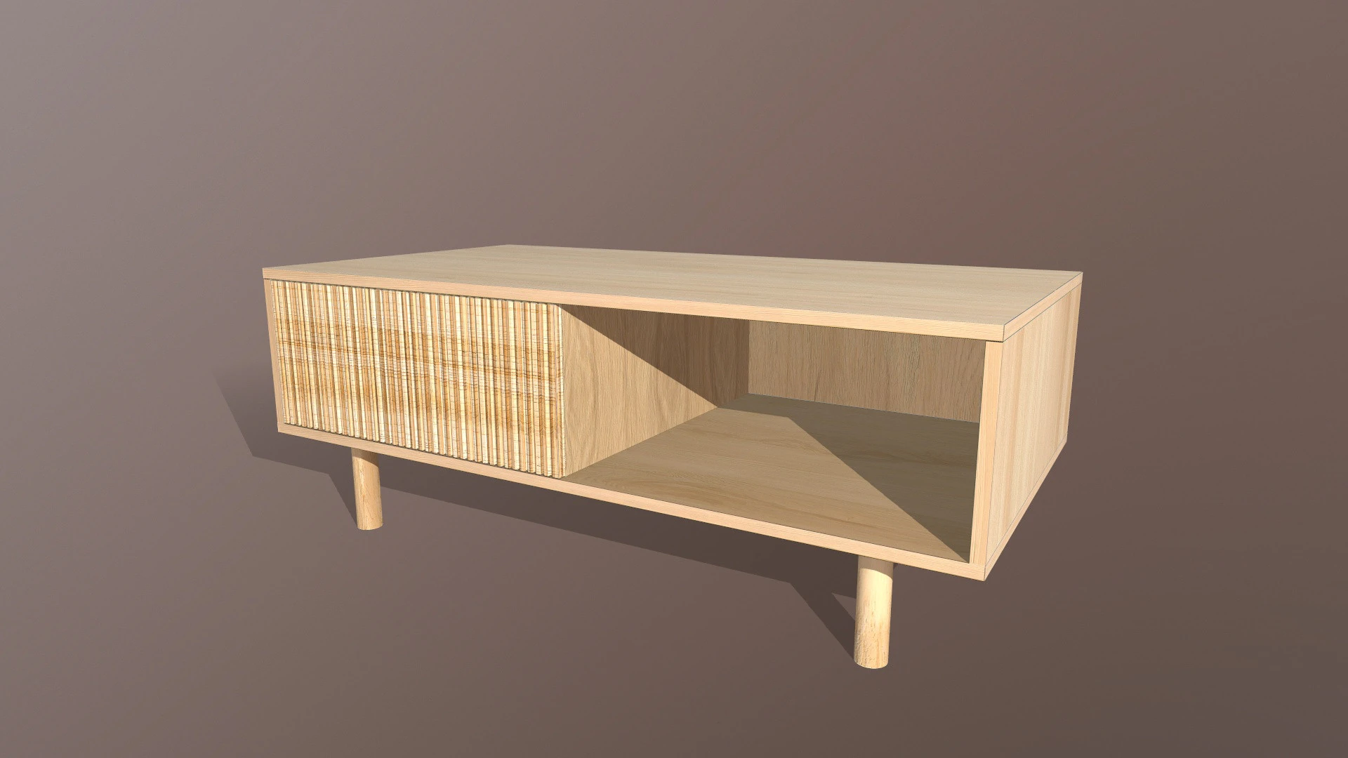 TV Unit 3D Model .c4d .max .obj .3ds .fbx .stl .blend 