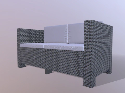 Sofa 2-osobowa Model 3D