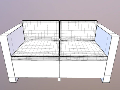 Sofa 2-osobowa Model 3D