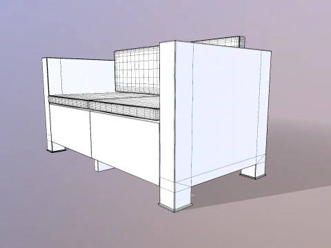Sofa 2-osobowa Model 3D
