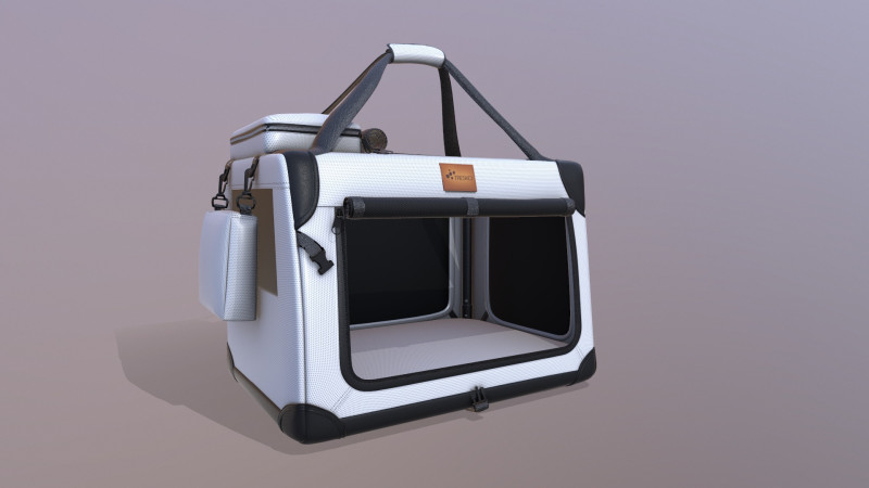 Foldable Dog Box 3D Model .c4d .max .obj .3ds .fbx .stl .blend