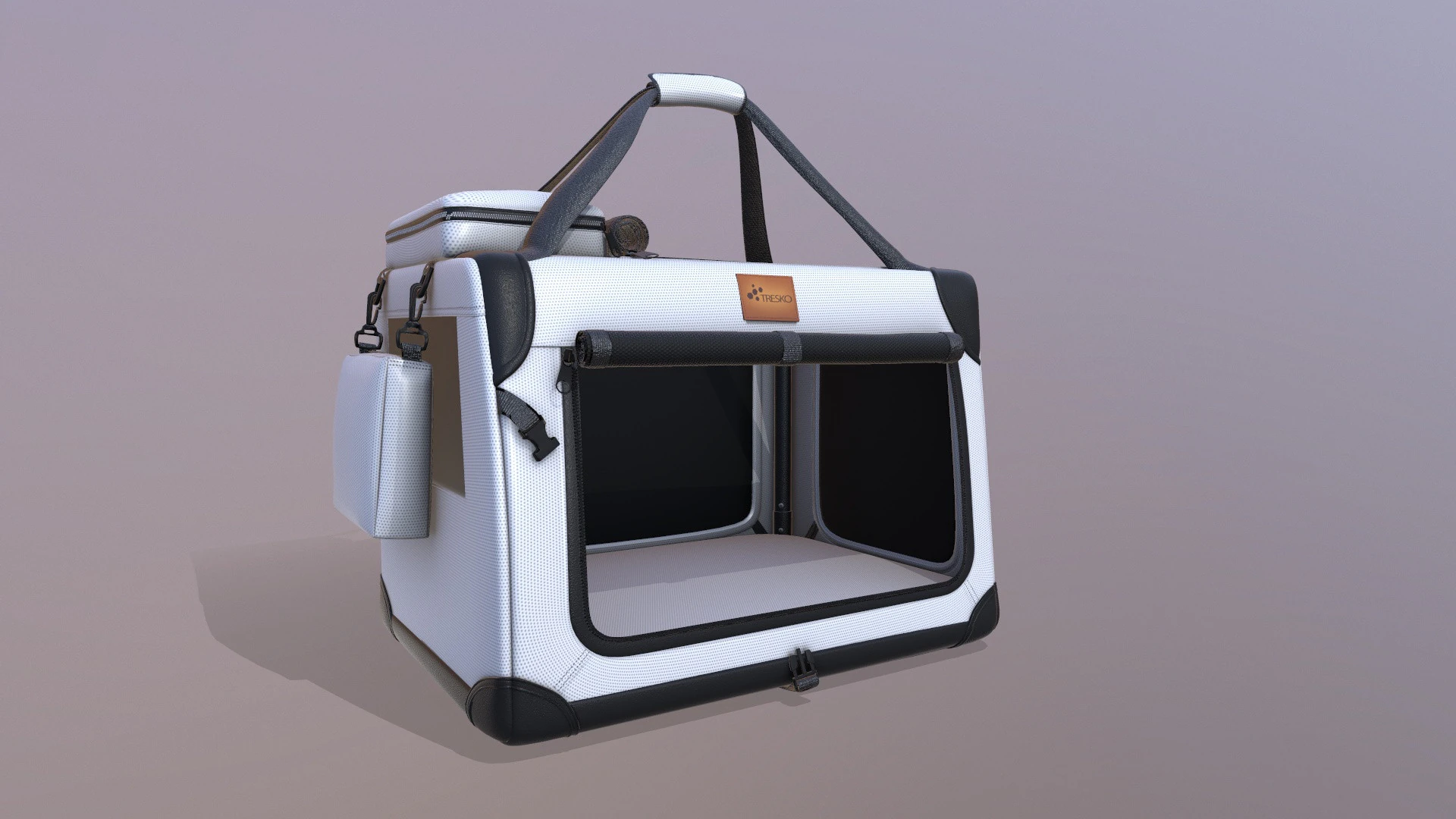 Foldable Dog Box 3D Model .c4d .max .obj .3ds .fbx .stl .blend 