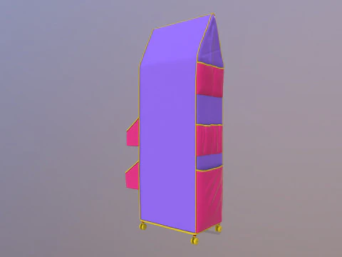 Kids Folding Wardrobe 3D Model