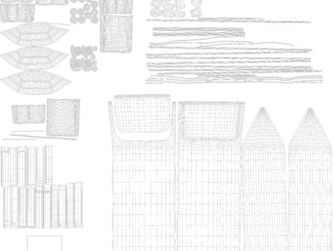 Kids Folding Wardrobe 3D Model