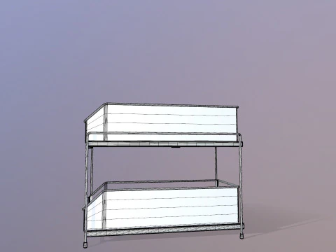 Kitchen Storage Rack 3D Model