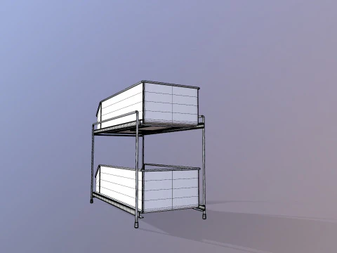 Kitchen Storage Rack 3D Model