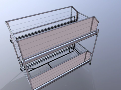 Kitchen Storage Rack 3D Model