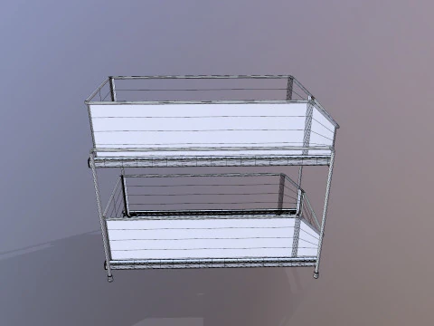 Kitchen Storage Rack 3D Model