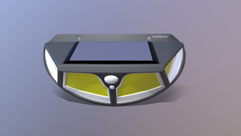 LED Wall Lamp 3D Model .c4d .max .obj .3ds .fbx .stl .blend 