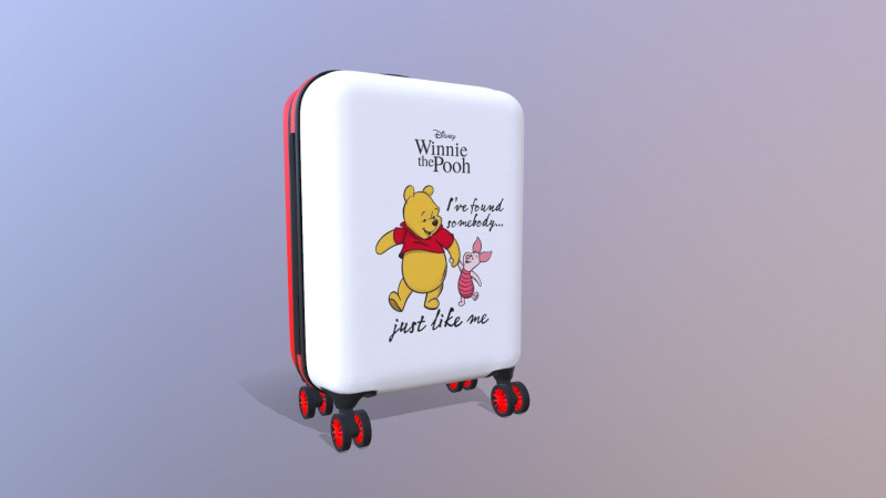 Trolley Bag 3D Model .c4d .max .obj .3ds .fbx .stl .blend 