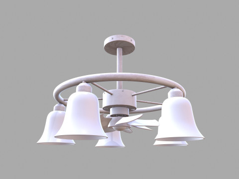 Ventilador de techo con luces Modelo 3D