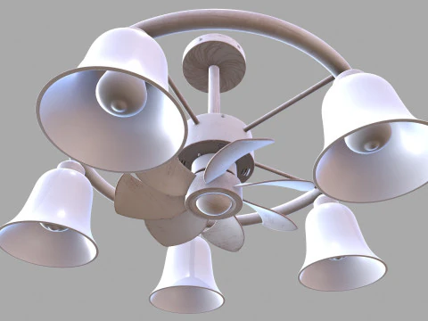 Işıklı Tavan Vantilat&ouml;r&uuml; 3D Model