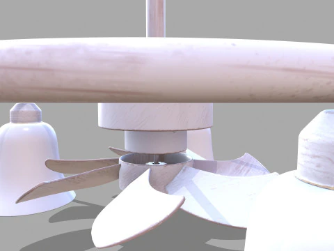 Işıklı Tavan Vantilat&ouml;r&uuml; 3D Model