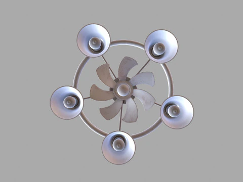 Işıklı Tavan Vantilat&ouml;r&uuml; 3D Model