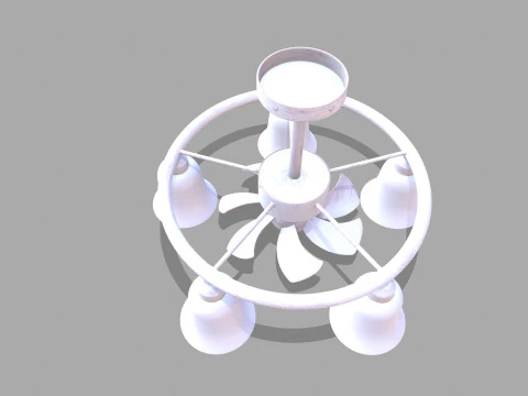 Işıklı Tavan Vantilat&ouml;r&uuml; 3D Model