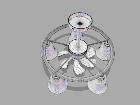 Işıklı Tavan Vantilat&ouml;r&uuml; 3D Model