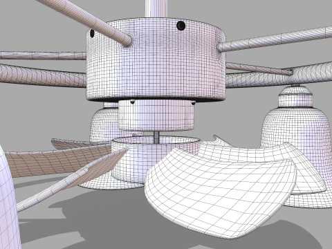 Işıklı Tavan Vantilat&ouml;r&uuml; 3D Model