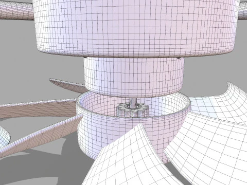 Işıklı Tavan Vantilat&ouml;r&uuml; 3D Model