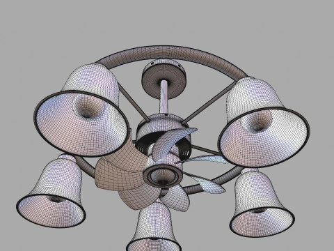 Işıklı Tavan Vantilat&ouml;r&uuml; 3D Model