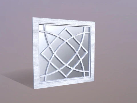Conjunto decorativo de espejos de pared Modelo 3D