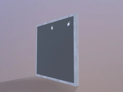 Wall Mirrors Decorative Set 3D Model