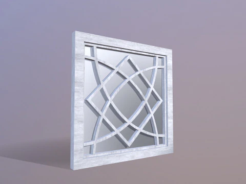 Wall Mirrors Decorative Set 3D Model