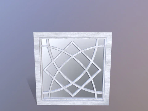 Wall Mirrors Decorative Set 3D Model