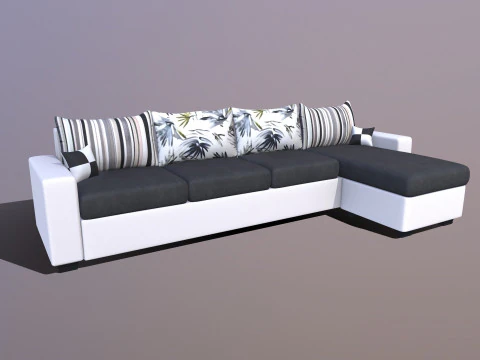 CASASTYLE Alberoy 6 Seater Fabric Sofa 3D Model