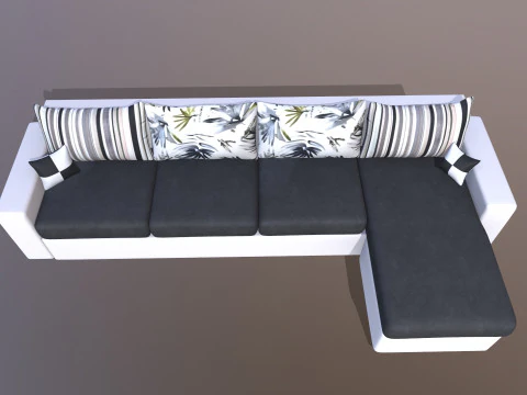 CASASTYLE Alberoy 6 Seater Fabric Sofa 3D Model