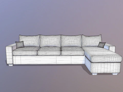 CASASTYLE Alberoy 6 Seater Fabric Sofa 3D Model