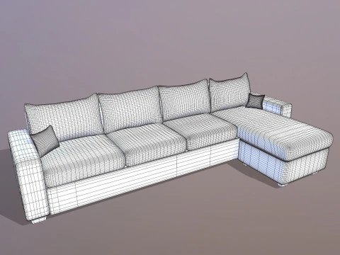 CASASTYLE Alberoy 6 Seater Fabric Sofa 3D Model