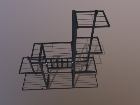 Support &agrave; fleurs Modèle 3D