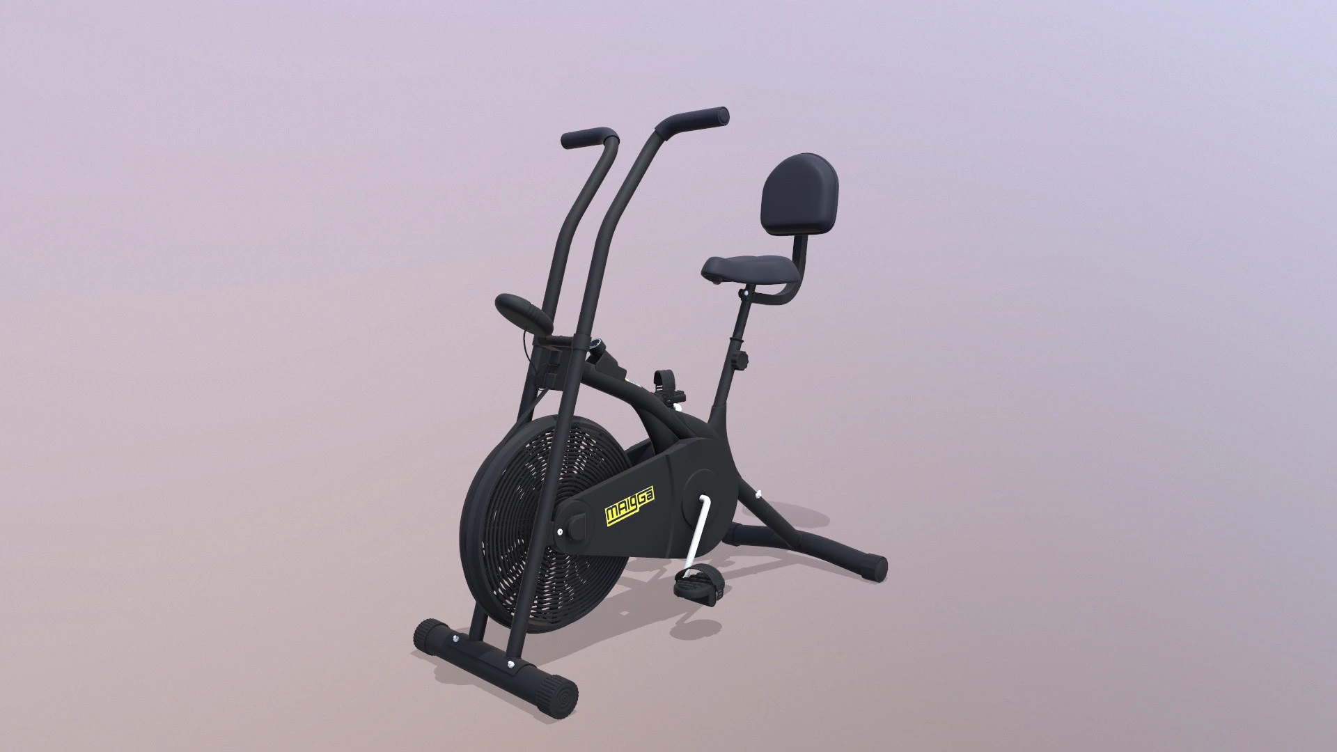 Air Bike Exercise Cycle 3D Model .c4d .max .obj .3ds .fbx .stl .blend 