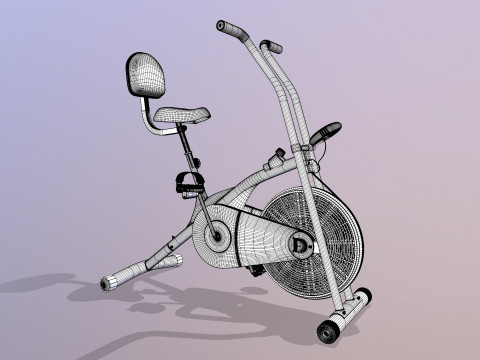 Air Bike Exercise Cycle 3D Model