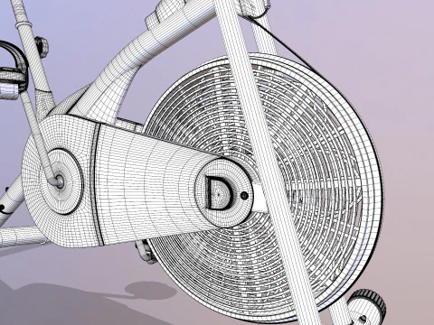 Air Bike Exercise Cycle 3D Model