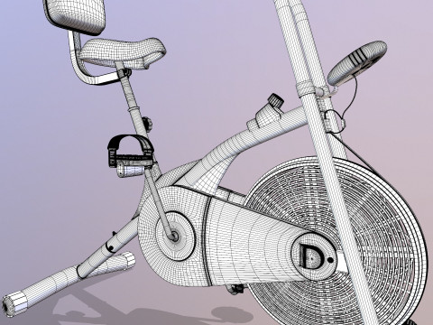 Air Bike Exercise Cycle 3D Model