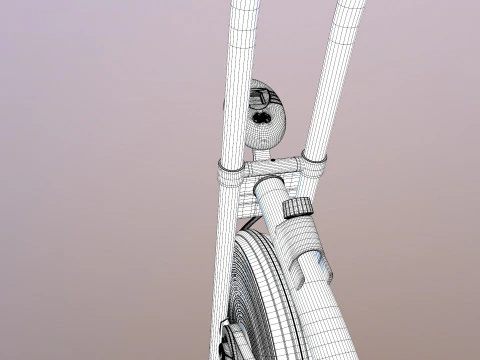 Air Bike Exercise Cycle 3D Model