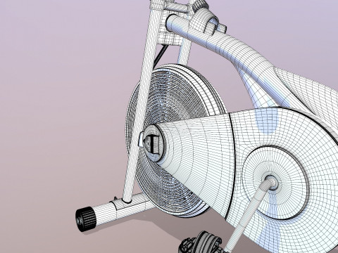 Air Bike Exercise Cycle 3D Model