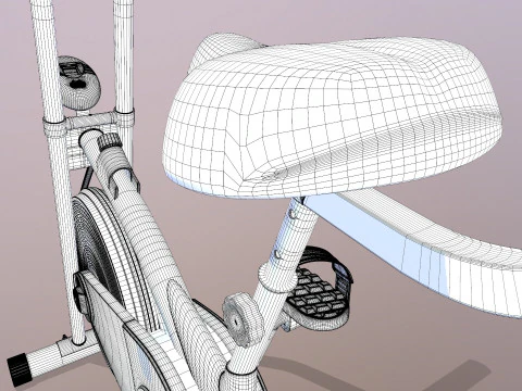 Air Bike Exercise Cycle 3D Model