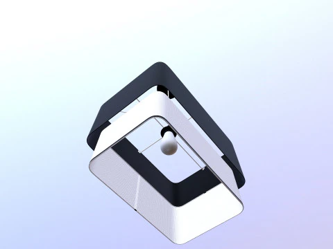 L&acirc;mpada de teto Modelo 3D