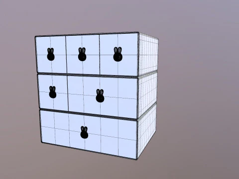 Dresser Drawers 3D Model