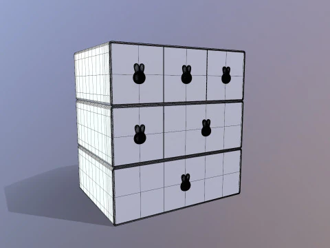 Dresser Drawers 3D Model