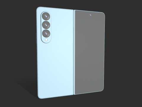 Samsung Z Fold4 Green 3D Model