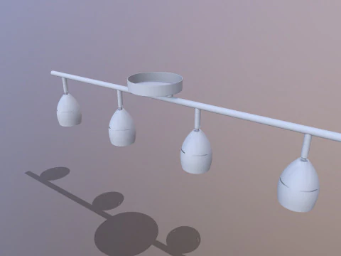 एलईडी छत प्रकाश 3D मॉडल