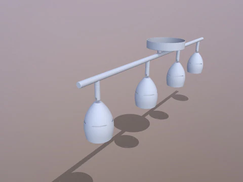 एलईडी छत प्रकाश 3D मॉडल